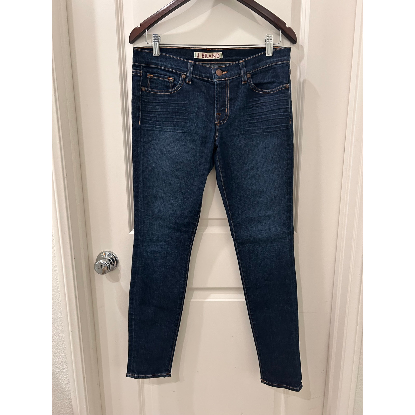 J Brand Dark Vintage 910 MidRise The Skinny Jeans Size 28